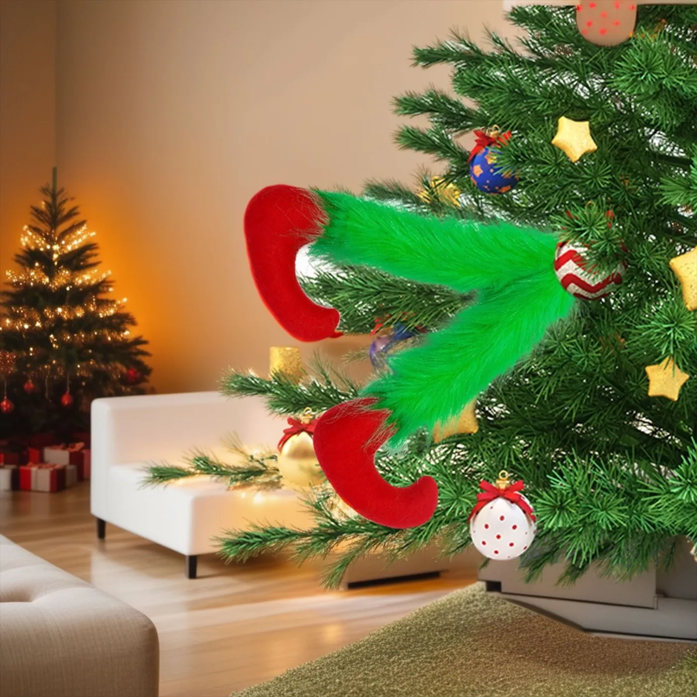 Grinch The Grinch Christmas Decorations Christmas Elves Legs Tree  Decorations, Christmas Tree Topper Decor, Xmas Artificial Decoration Tree  Branches, Plush Legs For Tree Ornaments - Walmart.ca