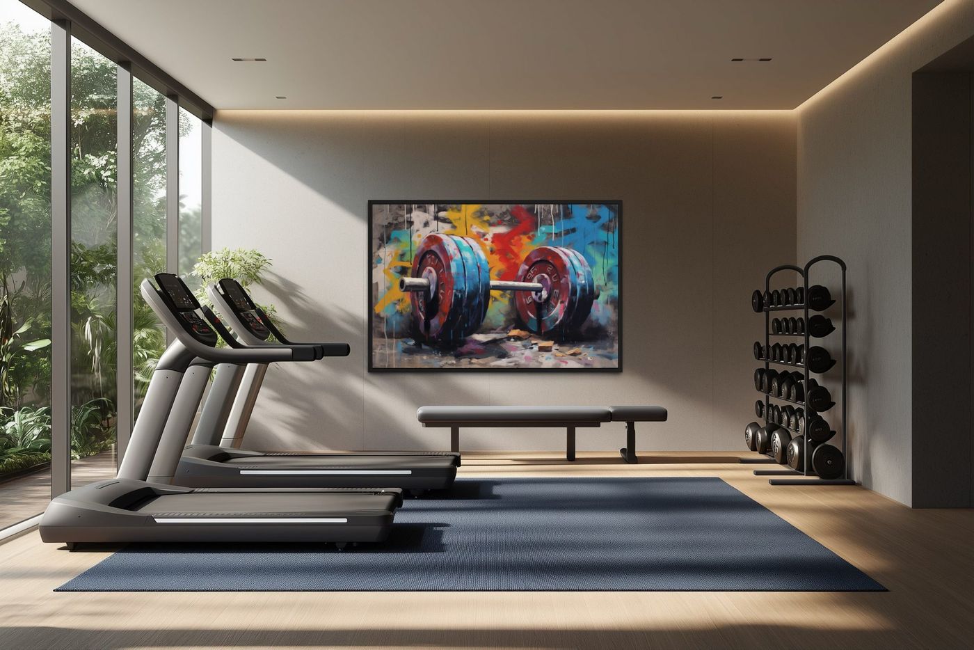 Gym Workout Rooms Treadmill Workout Room In Garage Room Modern Garage Gym Home Gym Walls