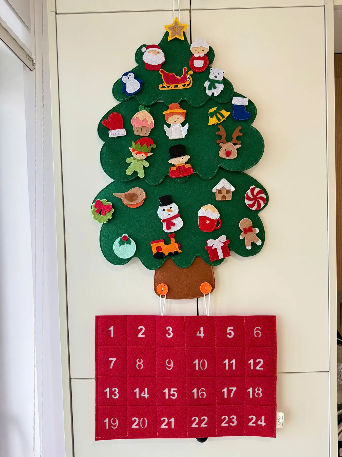 Handmade Christmas Tree | Advent Calendar Felt | Little Cloudy