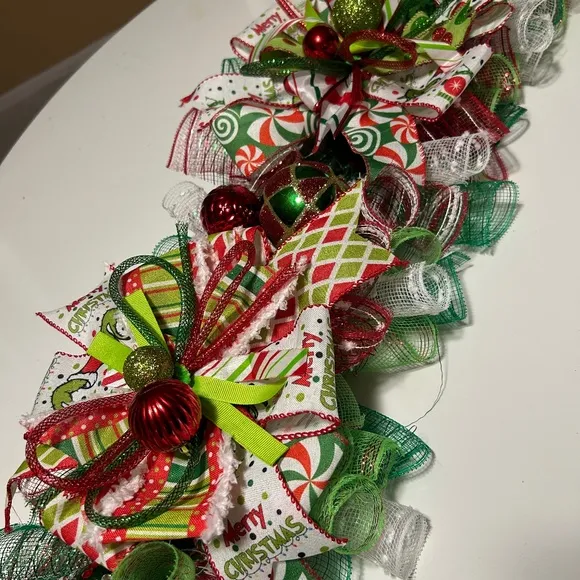 Handmade | Holiday | Xl Grinch Garland 36 Inch Long Grinch Mantel Decorations Green Monster | Poshmark