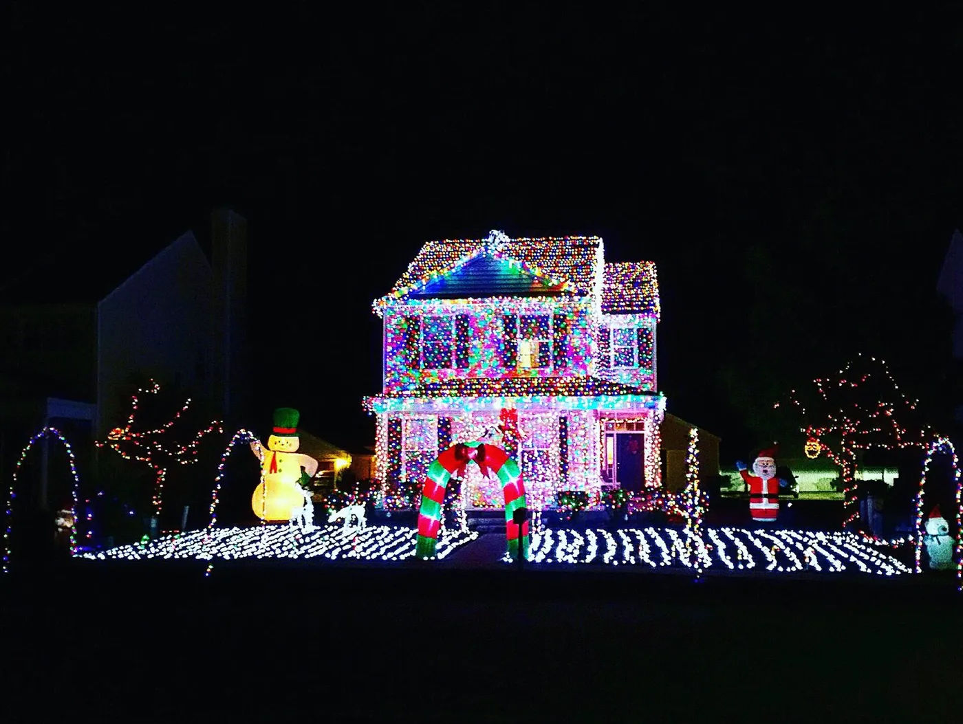 Holiday-lights decorated homes are the best
