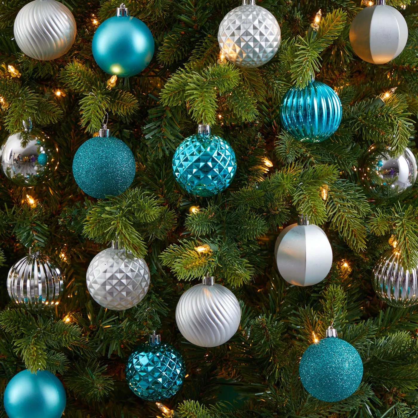 Holiday Shatterproof, 101 Count Christmas Tree Ornament Set, 60mm with –  Nearly Natural