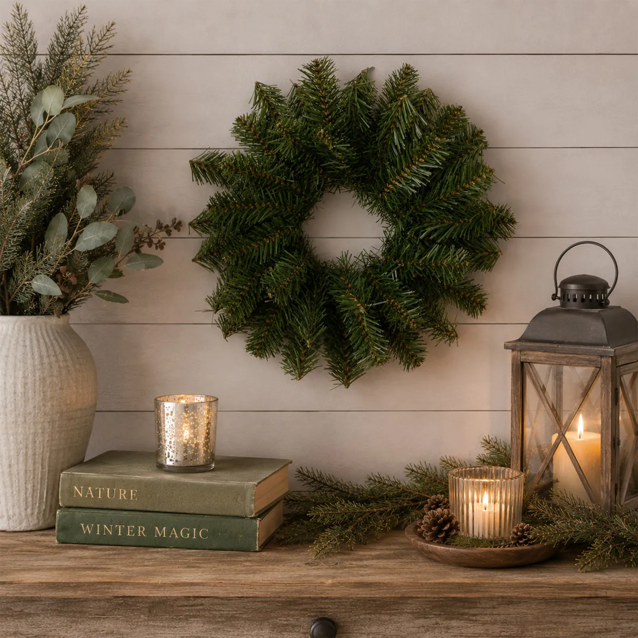 Holiday Wreath Artificial Pine Wreath Deluxe Dorchester Pine Small Artificial Christmas Wreath 12' Unlit Christmas Central