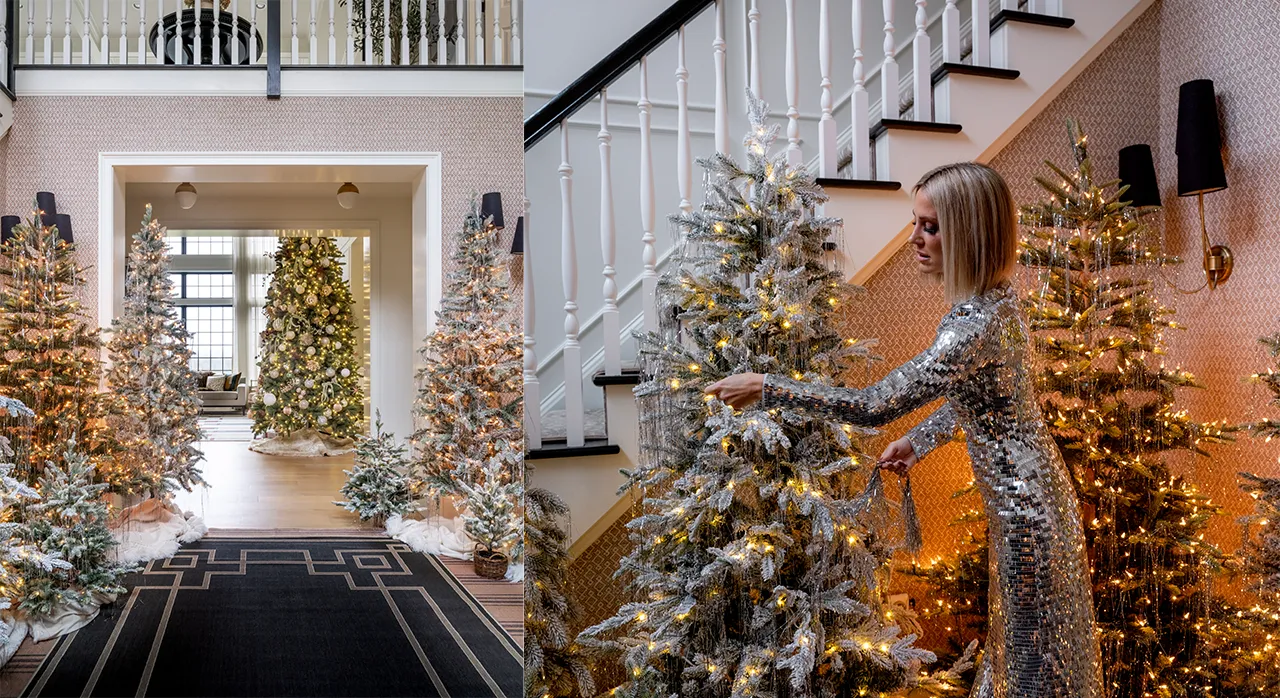 HOME TOUR: Blush & Silver Holiday Decor