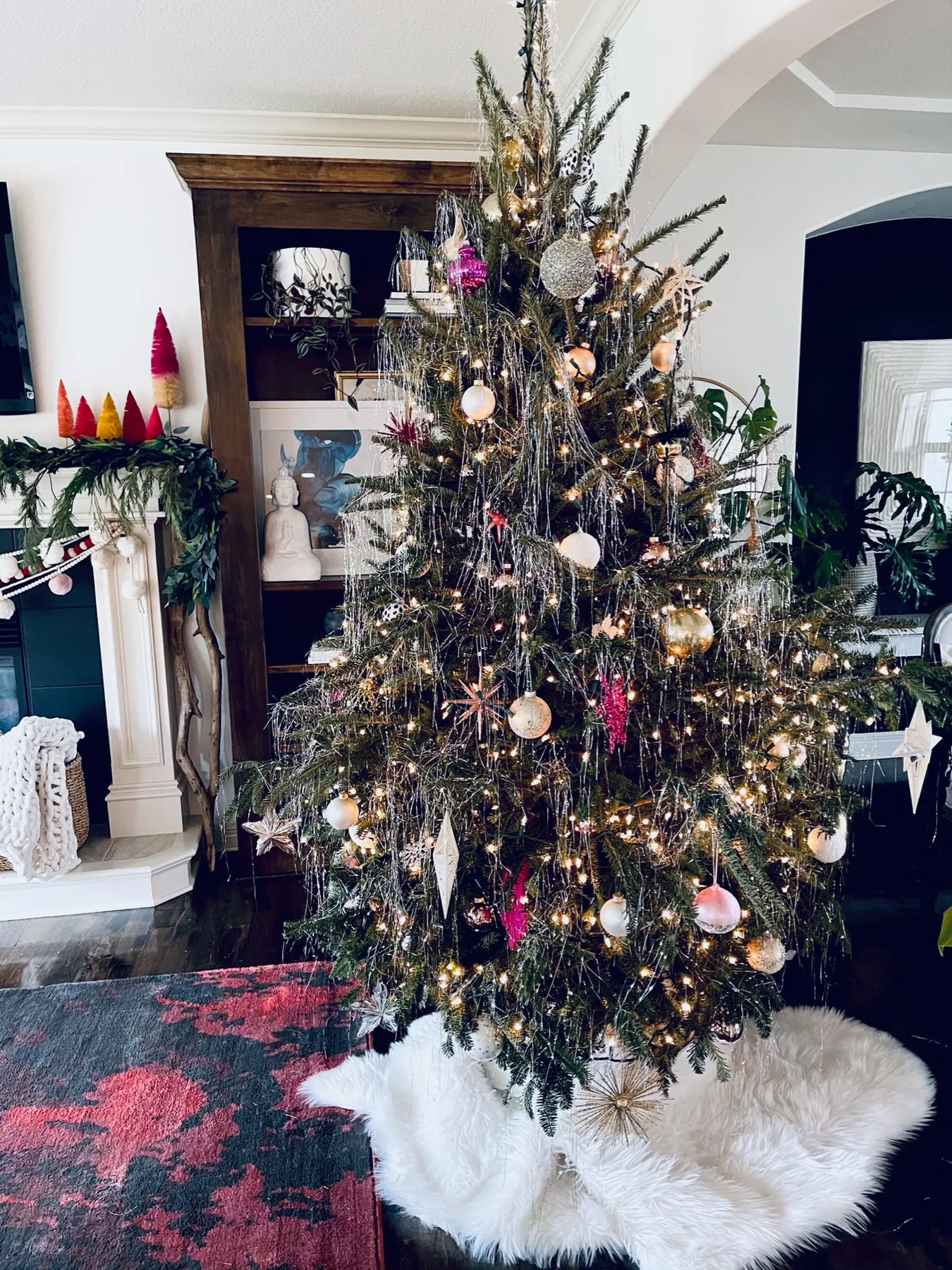 How to Add Tinsel to a Christmas Tree - Life Love Larson