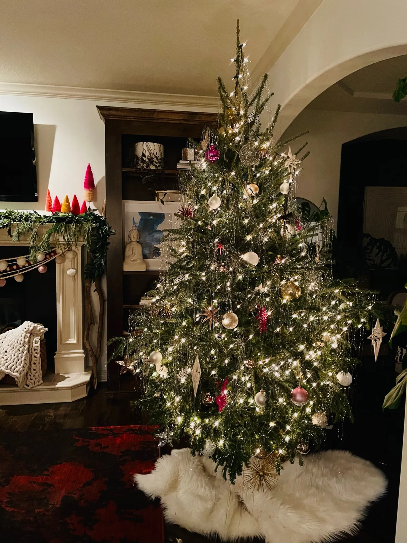 How to Add Tinsel to a Christmas Tree - Life Love Larson
