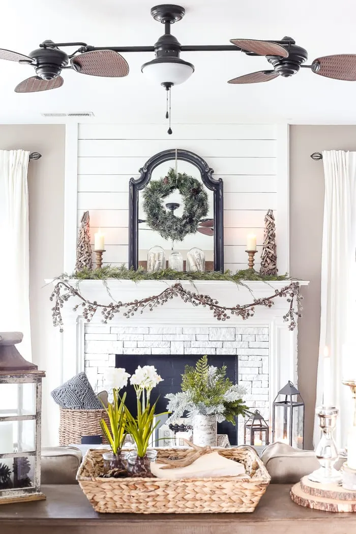 How To Decorate A Mantel For Winter Story - A Blissful Nest