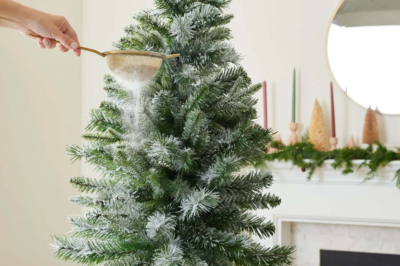 How to Flock a Christmas Tree for a Snow-Covered Look