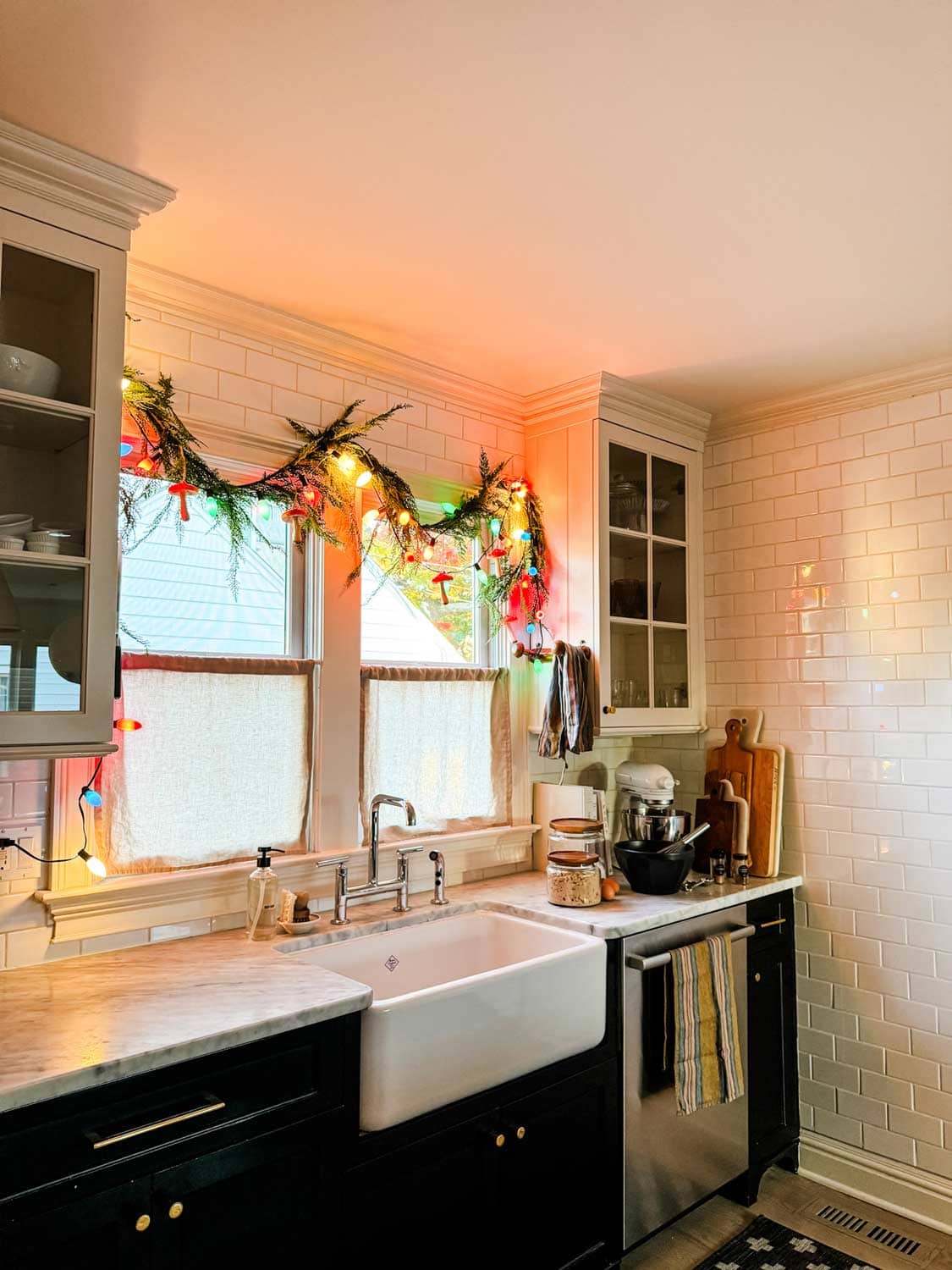 How to Hang Faux Cedar Garland for the Holidays | Most Lovely Things