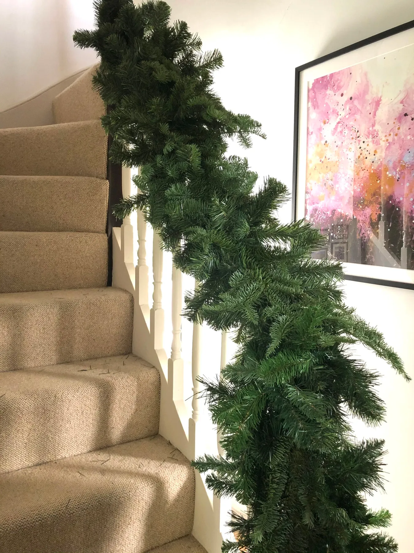 How To Make A Christmas Staircase Garland — MELANIE LISSACK INTERIORS