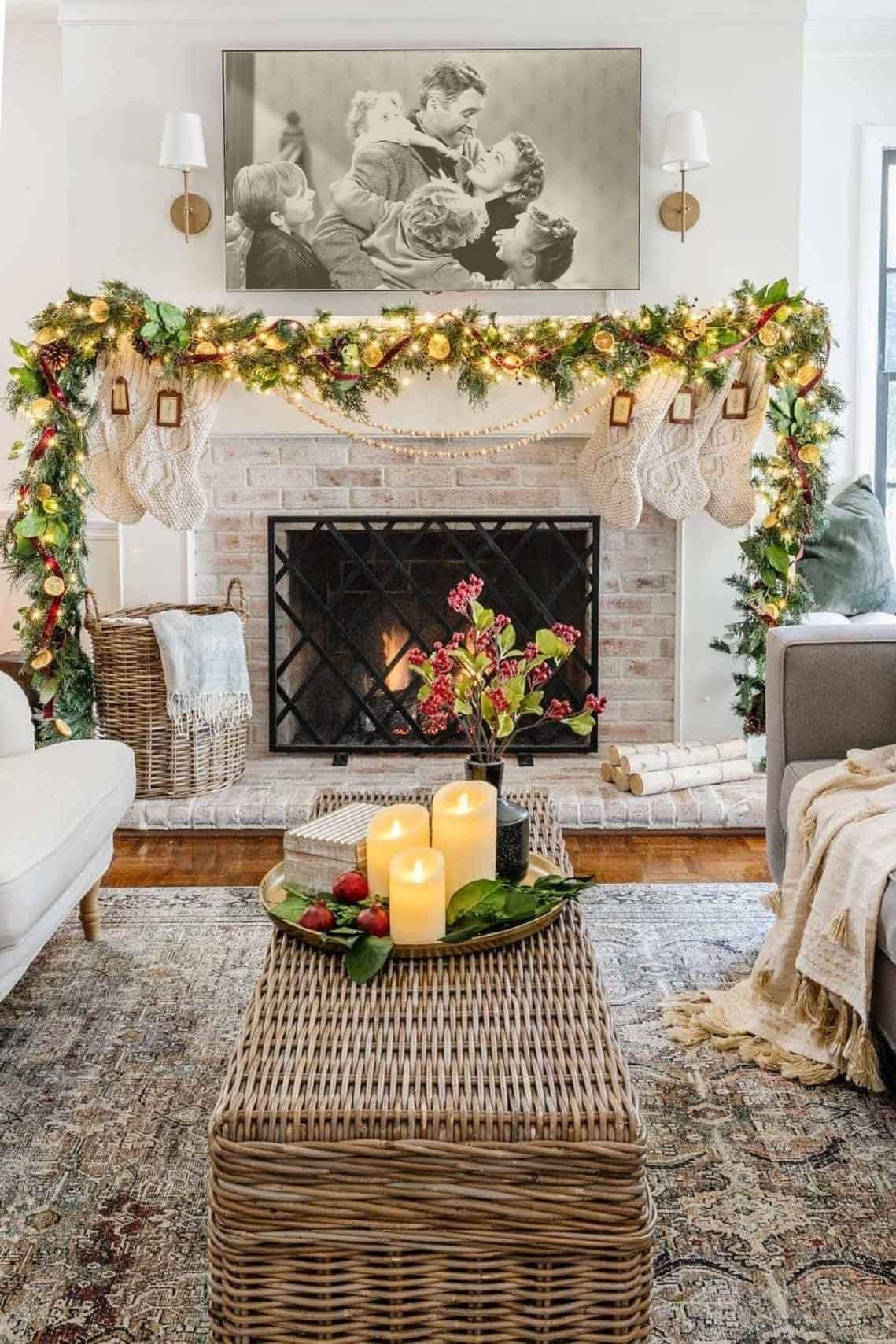 How to Make Beautiful DIY Mantel Garland for Christmas - Bless'er House