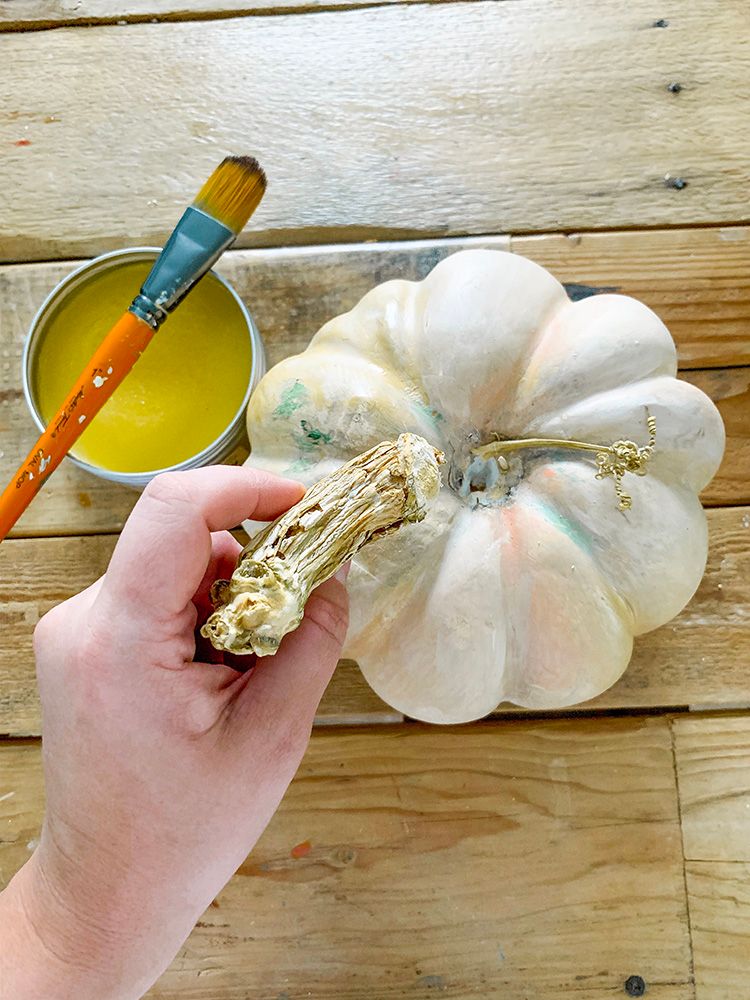 How To Paint Plastic Faux Pumpkins To Look Like Real Fairytale Heirloom Pumpkins | We Lived Happily Ever After