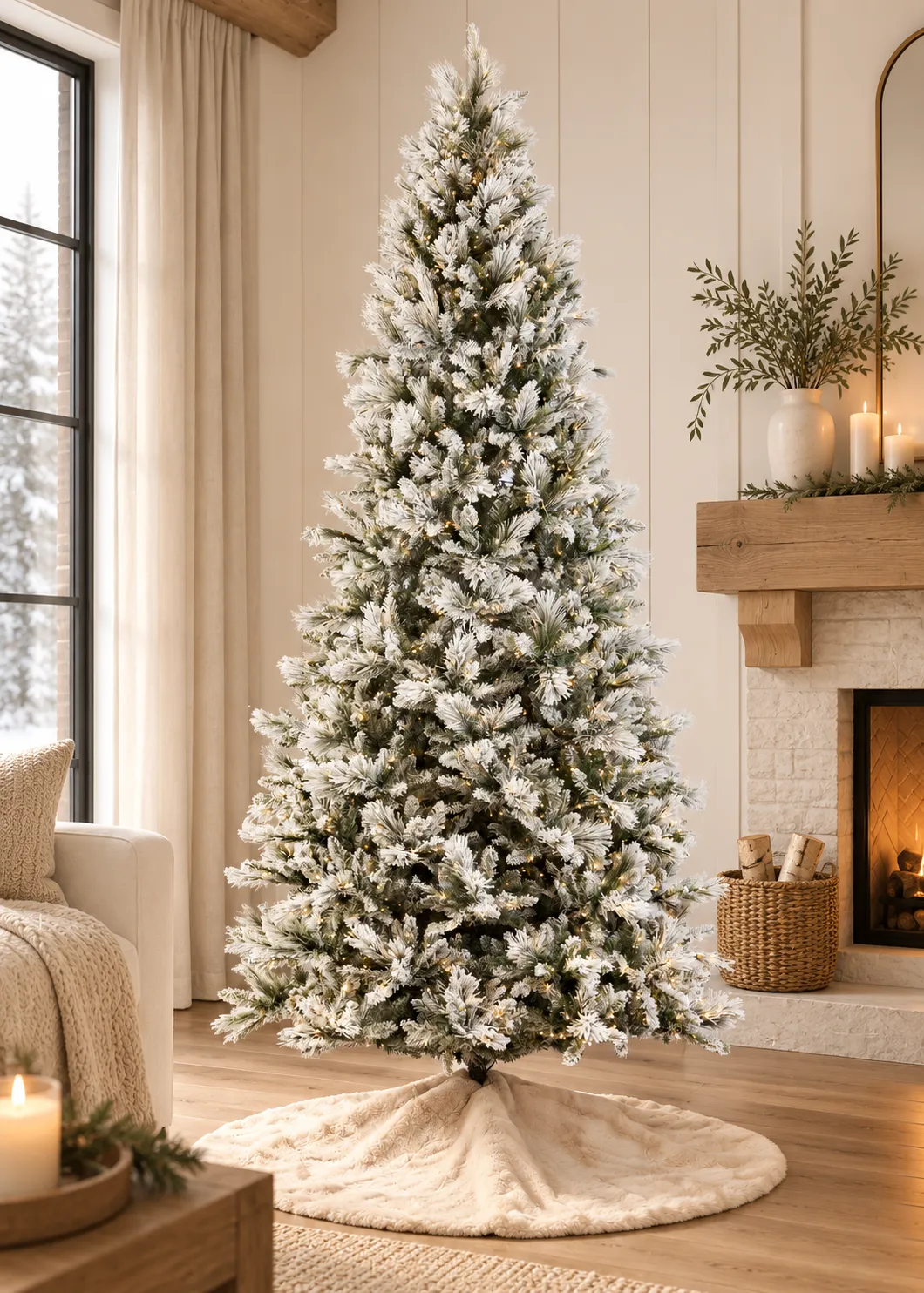 Jackson Flocked Christmas Tree – Modern Display