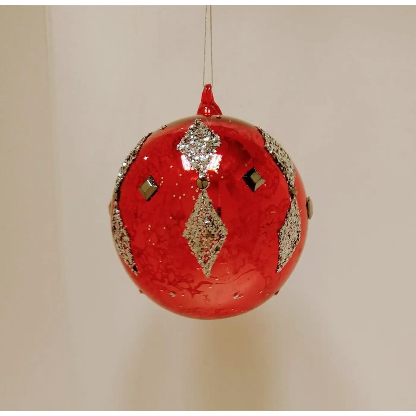 Jim Marvin Enterprises Antique Jewel Glass Ball Ornament - Designer's Studio