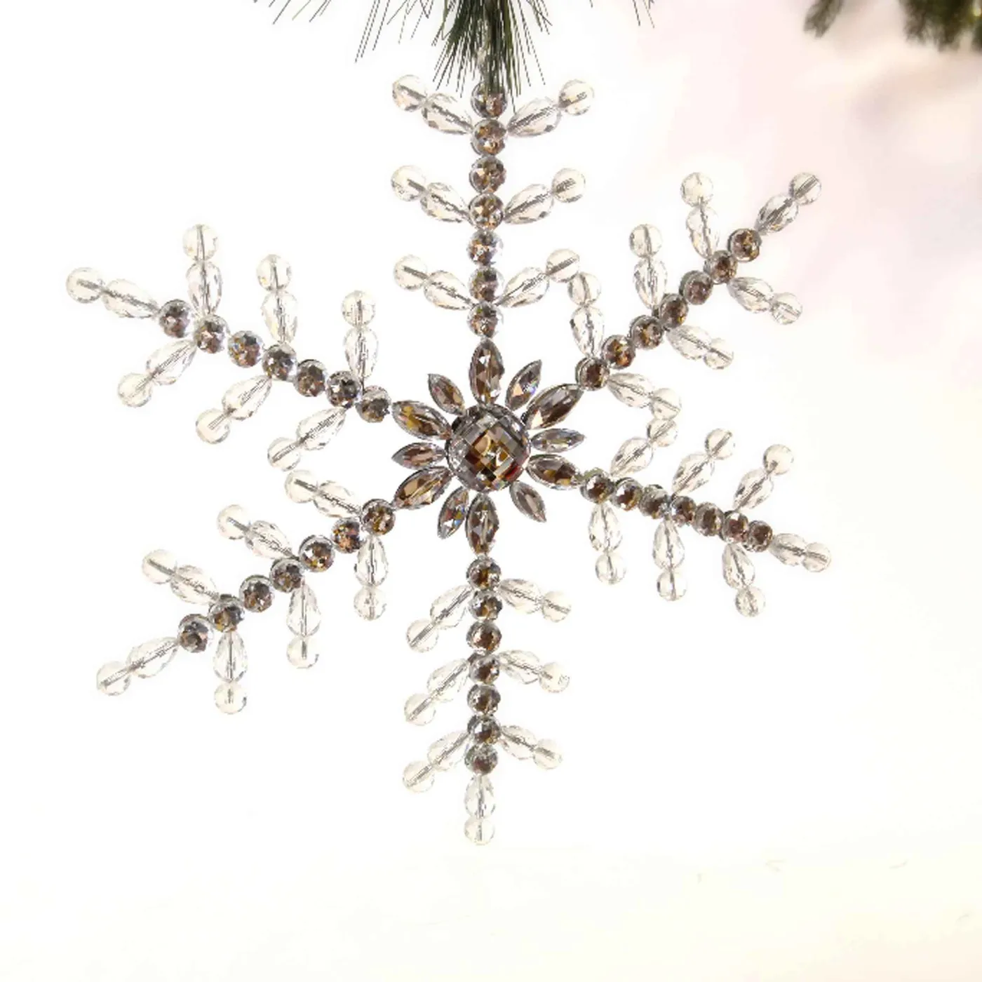 Large Arcylic Beaded Snowflakes Christmas Ornaments Lee Display Shop