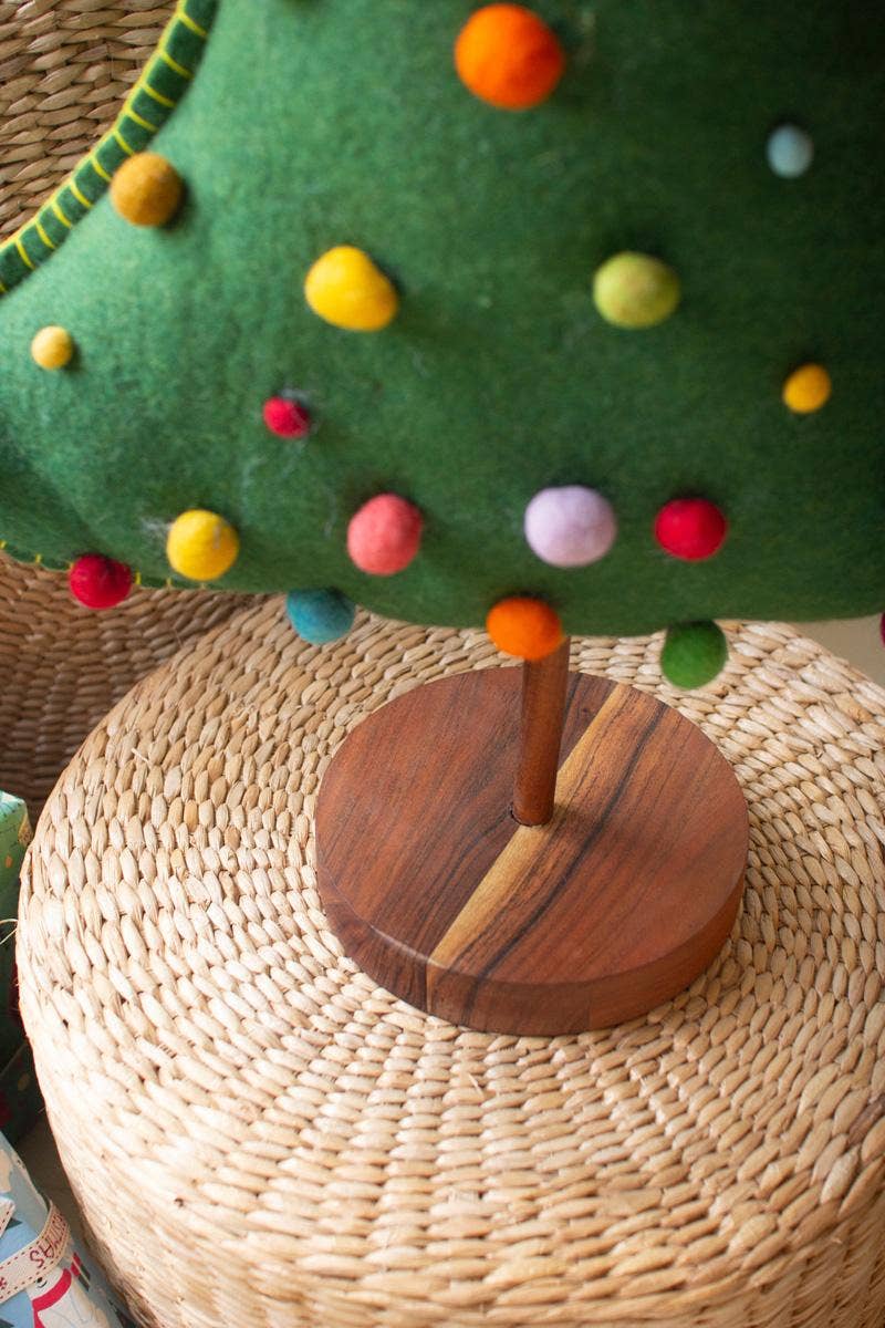 LARGE FELT CHRISTMAS TREE ON WOOD BASE — The Golden Antler Boutique