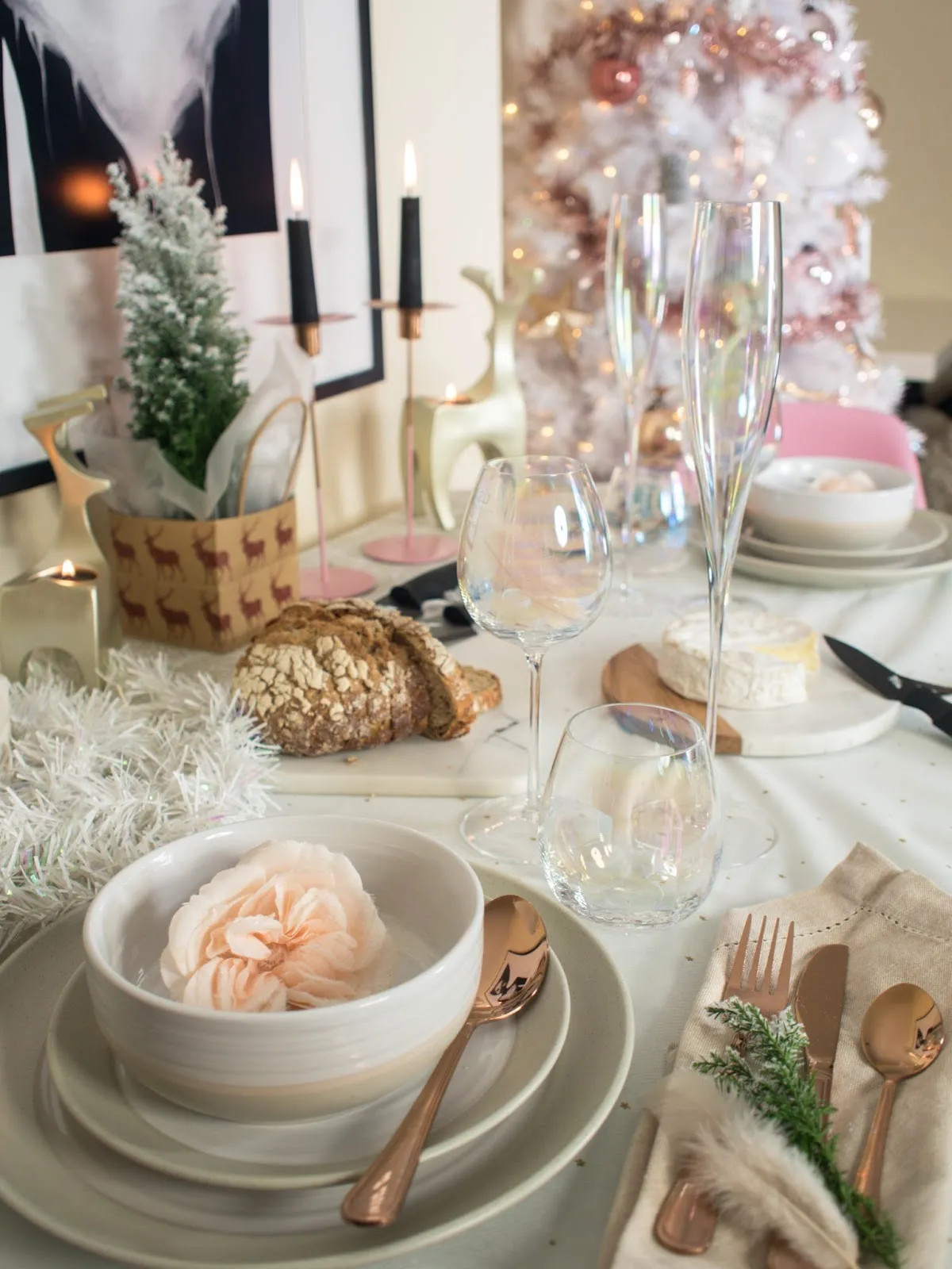 Last minute rose gold theme table styling - Don't Cramp My Style
