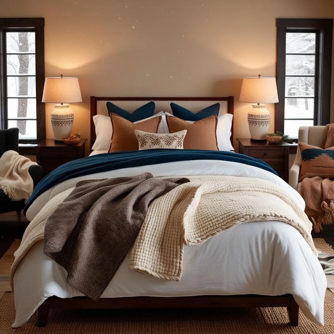 Layering For Warmth: The Art Of Bedding In Cozy American Bedrooms –  Fabdivine