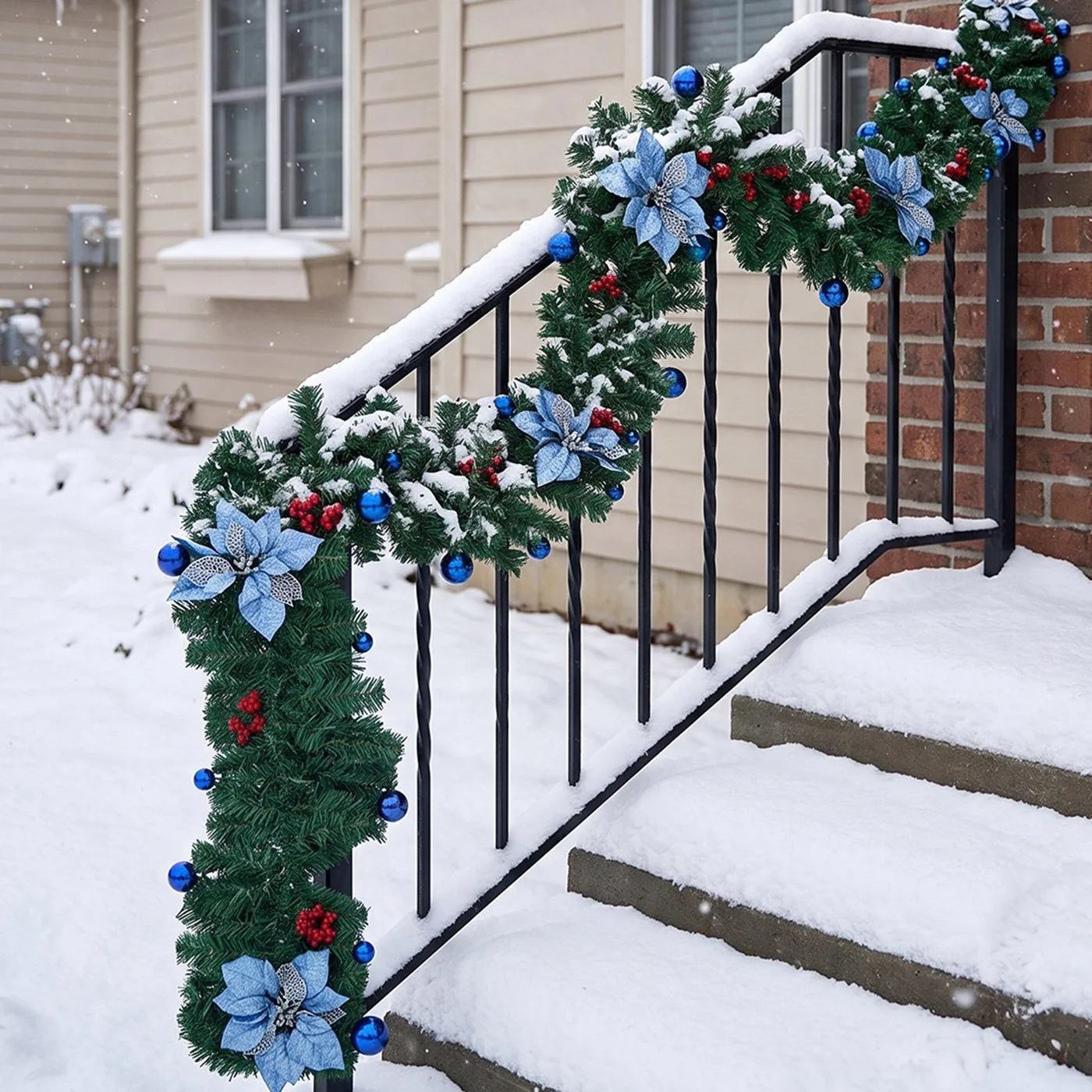 LIFE IDEAS | 2.7m Artificial Christmas Garland with LED Lights | Sports  Direct