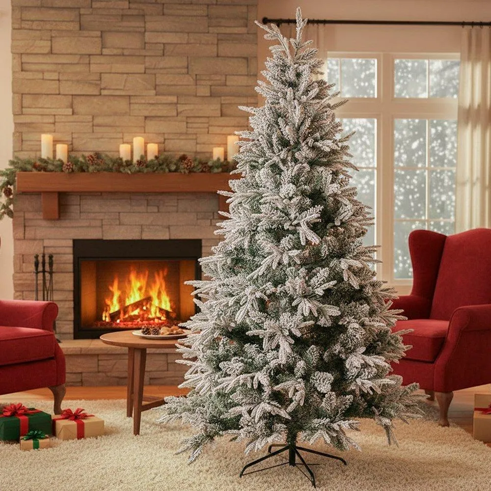 LIFE IDEAS | Flocked PE Christmas Tree with X-Frame Stand | FRASERS