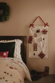 Light beige/Christmas Embroidered Hanging Advent Calendar at H&M Home | H&M US
