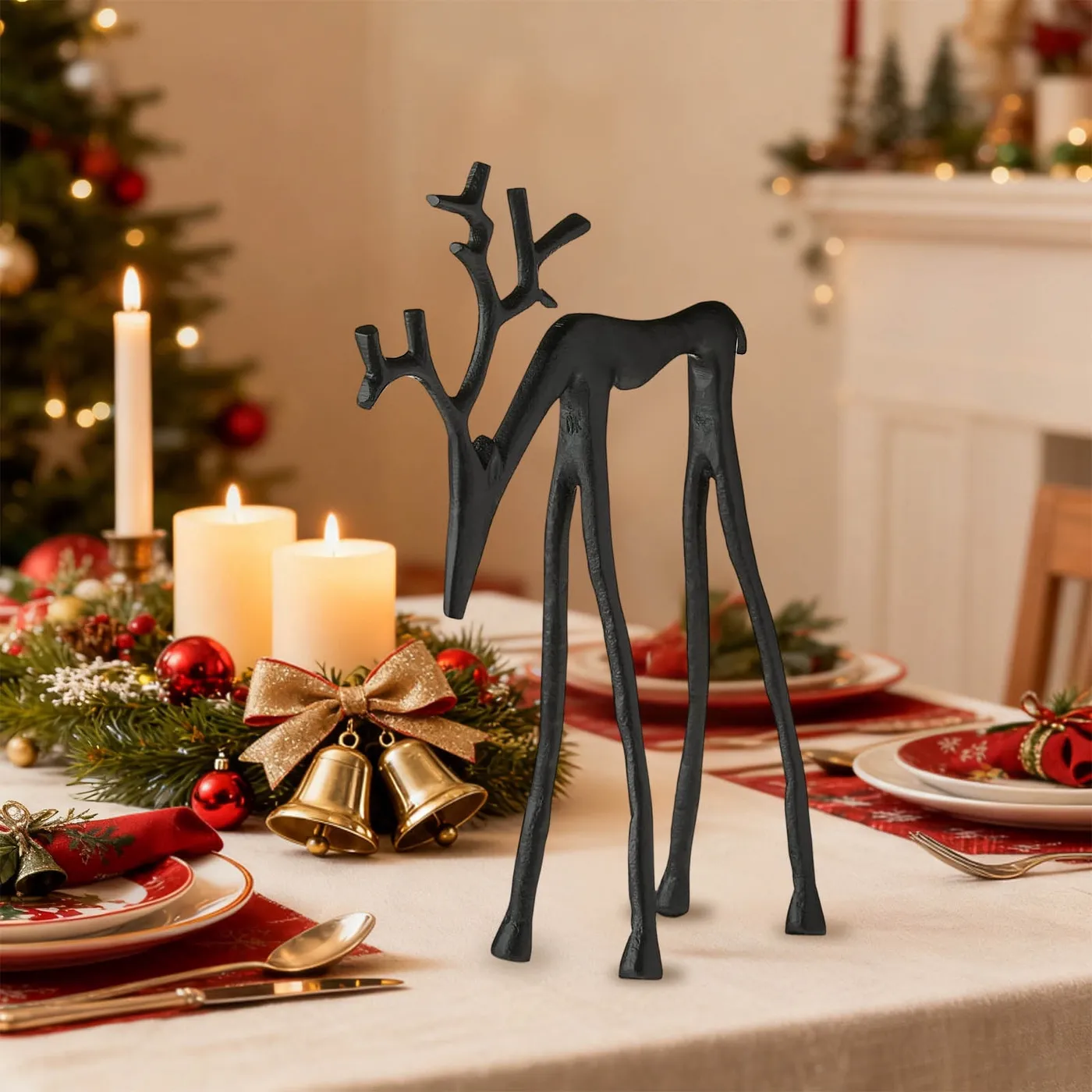MINzYI 2026 Christmas Decorations - Set of 2 Black Reindeer India | Ubuy