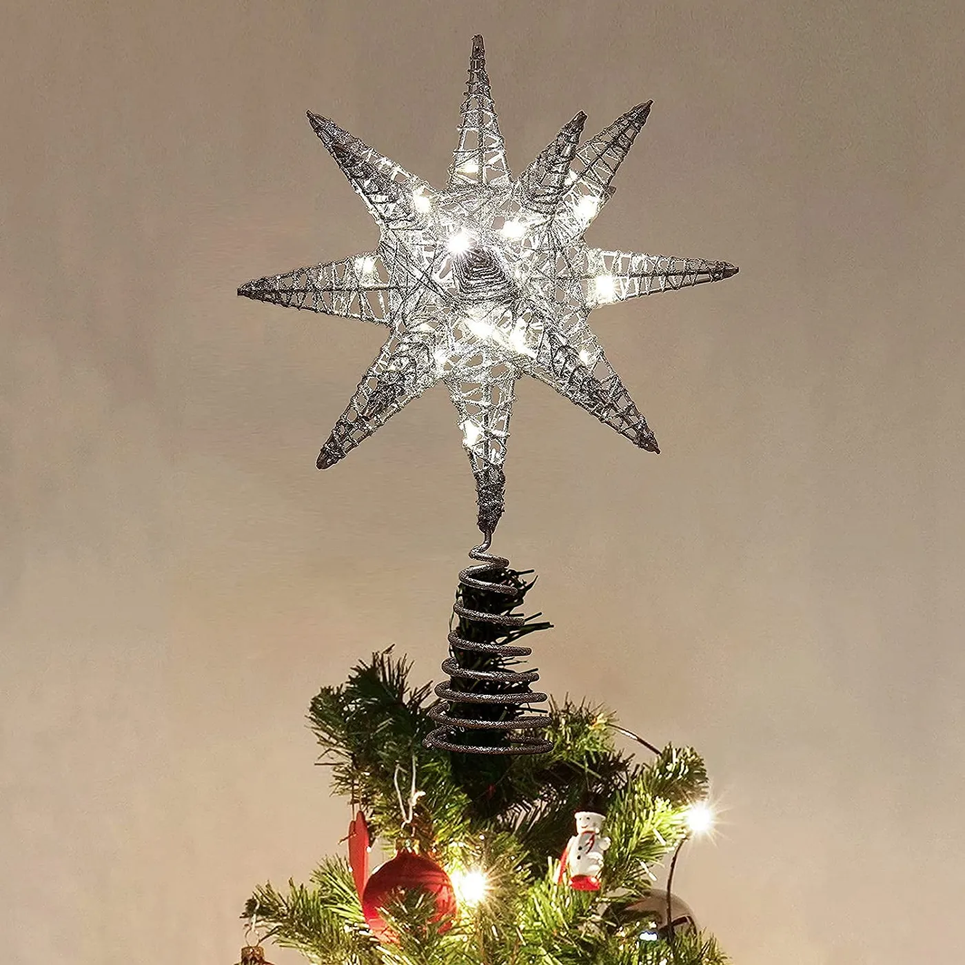 Moravian Star Tree Topper, Silver Christmas Tree Topper Lighted LED Light  Up Clearance for Xmas Holiday Modern Decor (Silver) - Walmart.ca