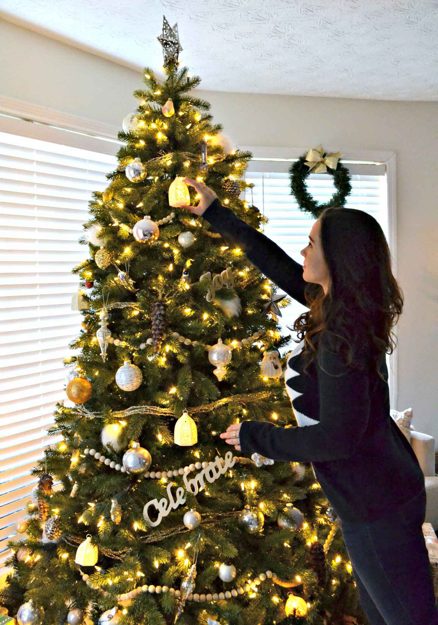 Neutral Christmas Holiday Home Tour: Living Room and Fireplace • Ugly Duckling House