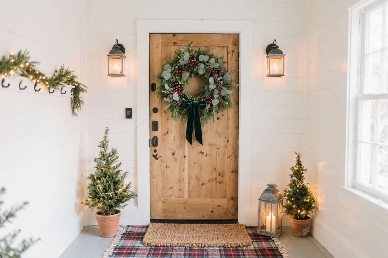 Outdoor Christmas Decorations: Porch & Door Ideas
