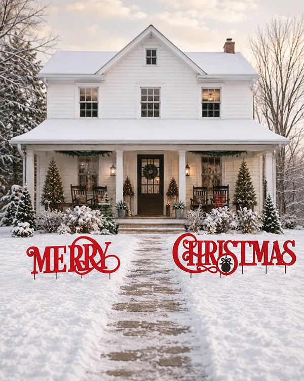 Outdoor Christmas Decorations Refined With Stakes / Merry High-end Yard  Decor Steals