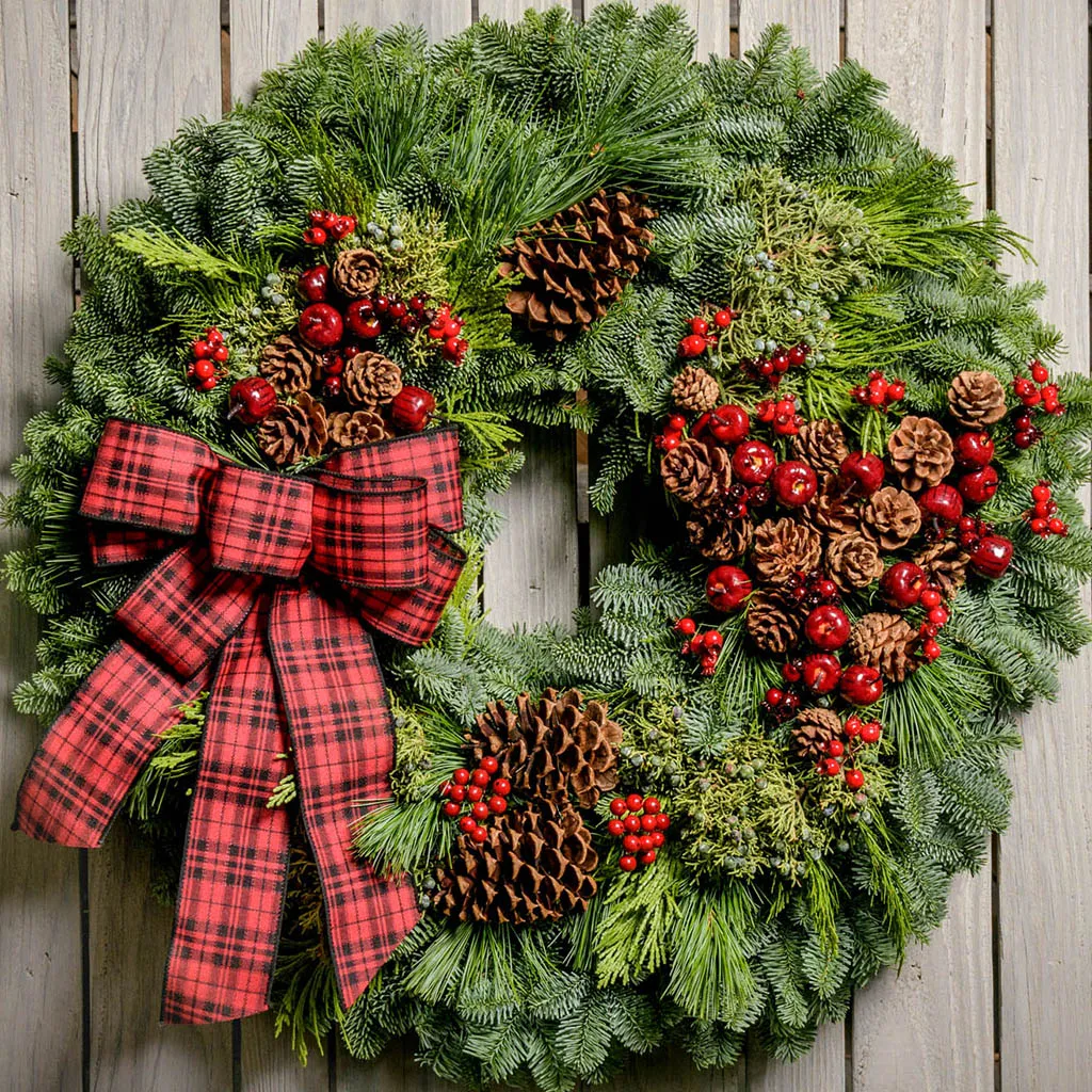 Outdoor Christmas Wreaths at Lynch Creek Farm