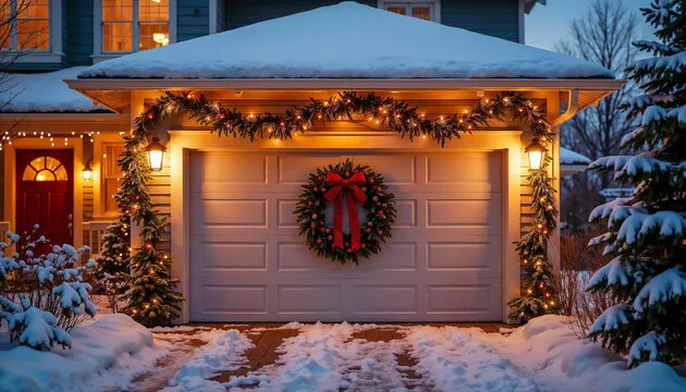 Outdoor Garage Door Christmas Decorations Christmas Garage Door Decoration  Christmas Garage Door Cover Large Merry Christmas