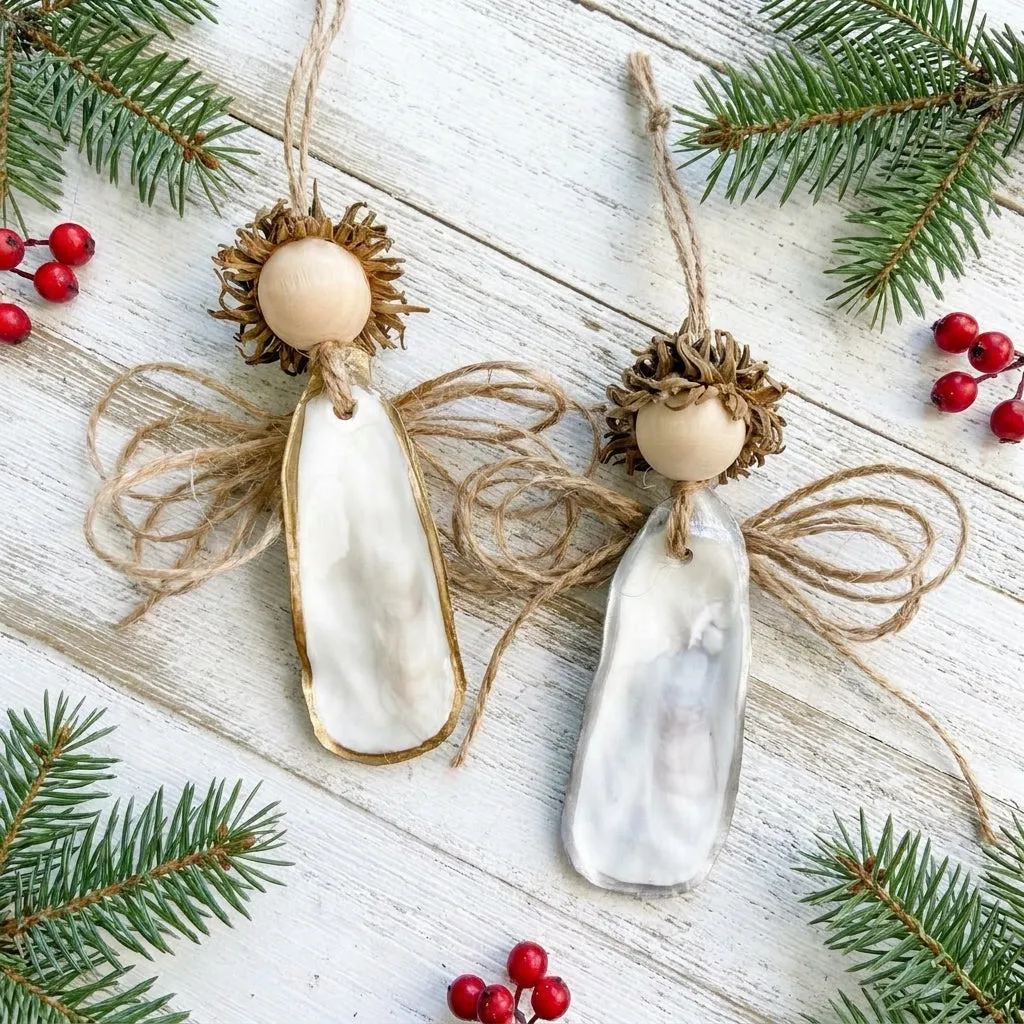 Oyster Shell Angel Ornament – Made on Maidstone