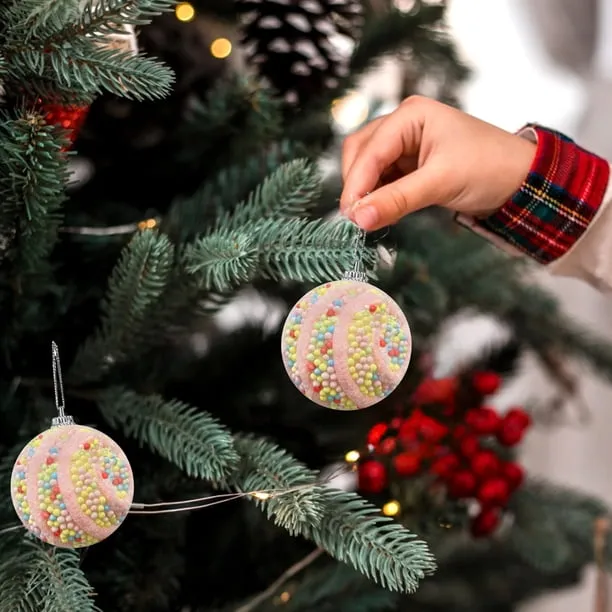 Qocolhg Outdoor Christmas Decorations Indoor, Christmas Tree Decoration  Balls Foam Balls Macaron Christmas Tree Color Decoration Pendant 8cm  Christmas Balls, Christmas Tree Ornaments Decor Clearance