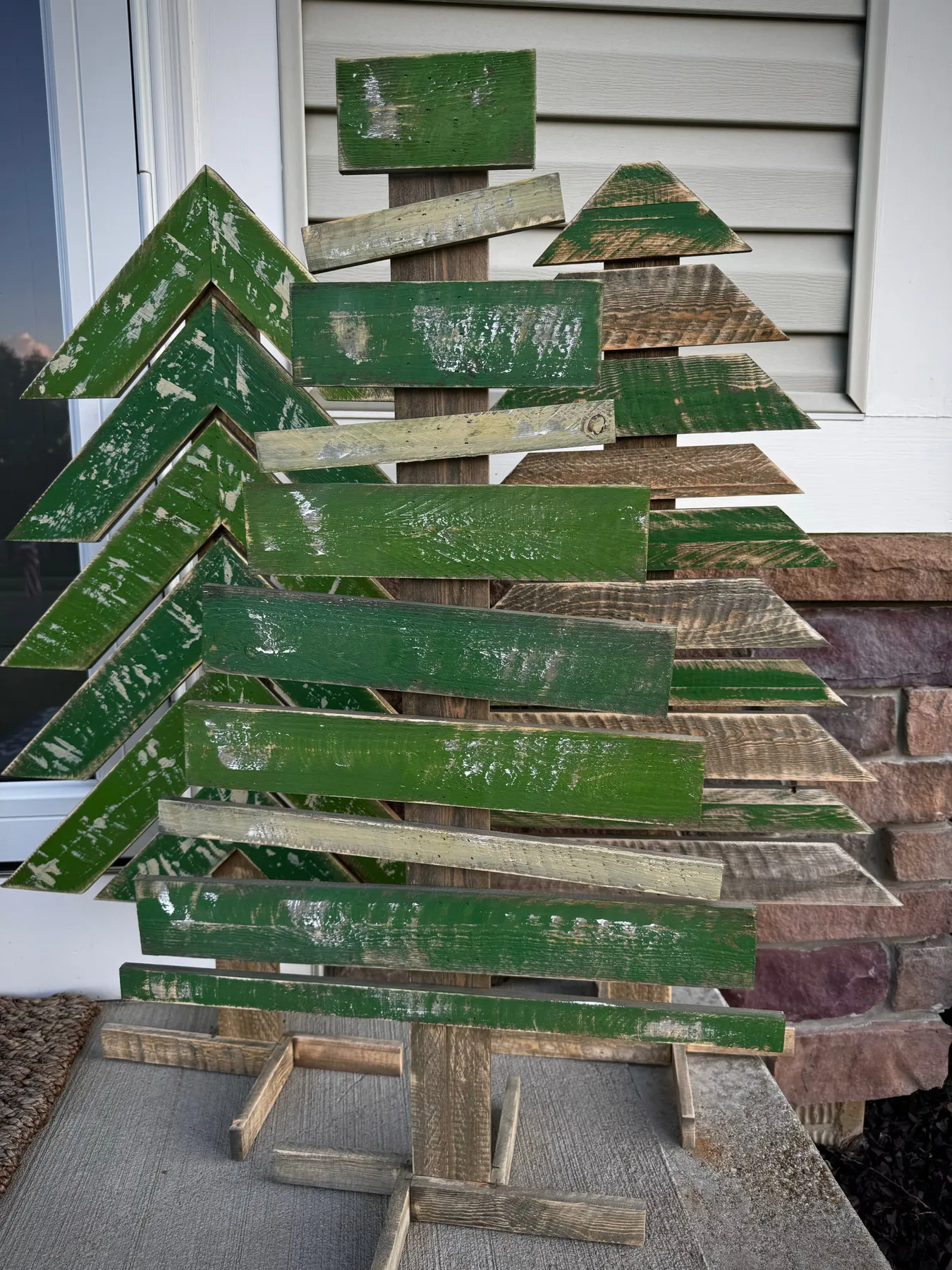 Recycled Wood Trees with Stands – Rust & Cinder