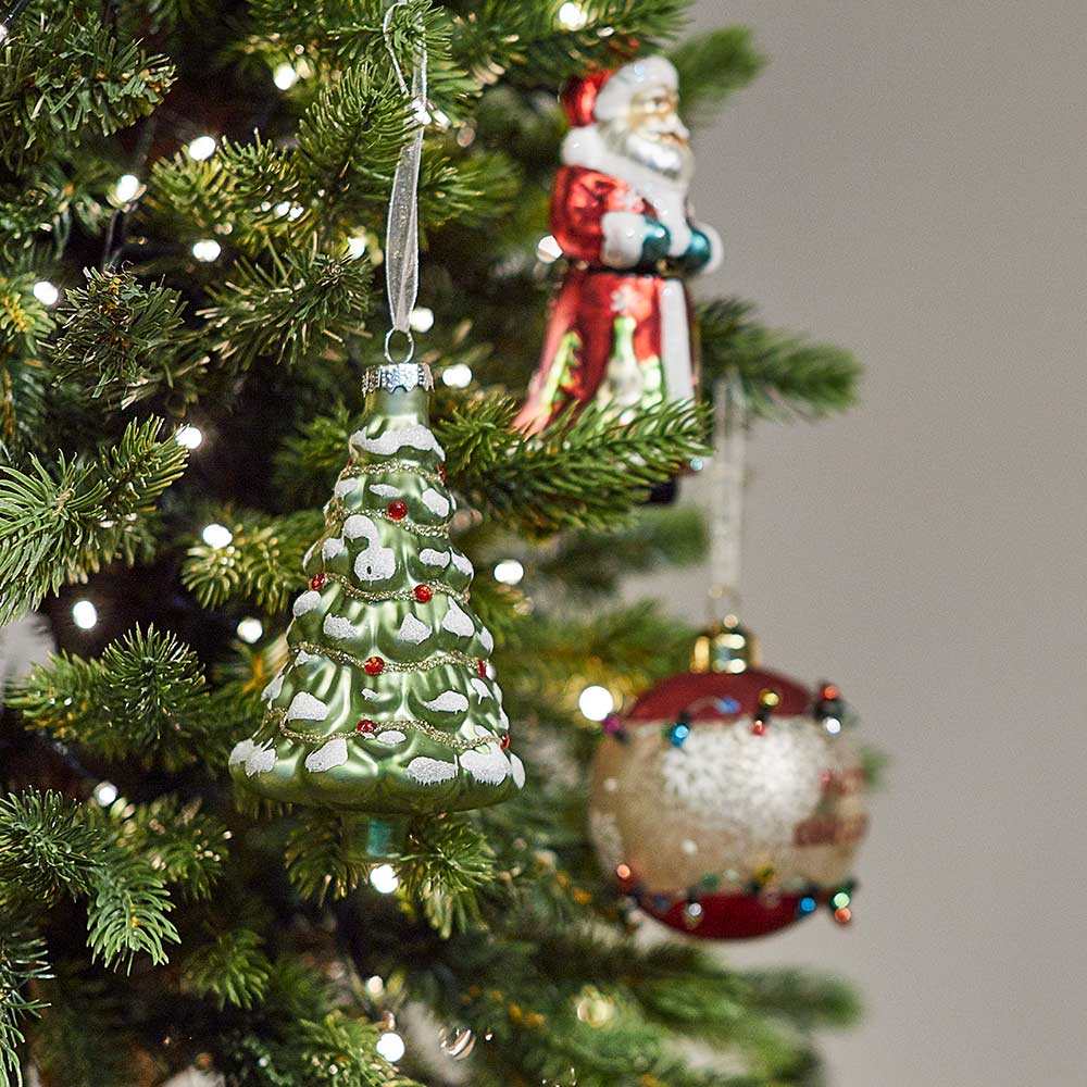 Retro Style Glass Christmas Tree Bauble | Angela Reed