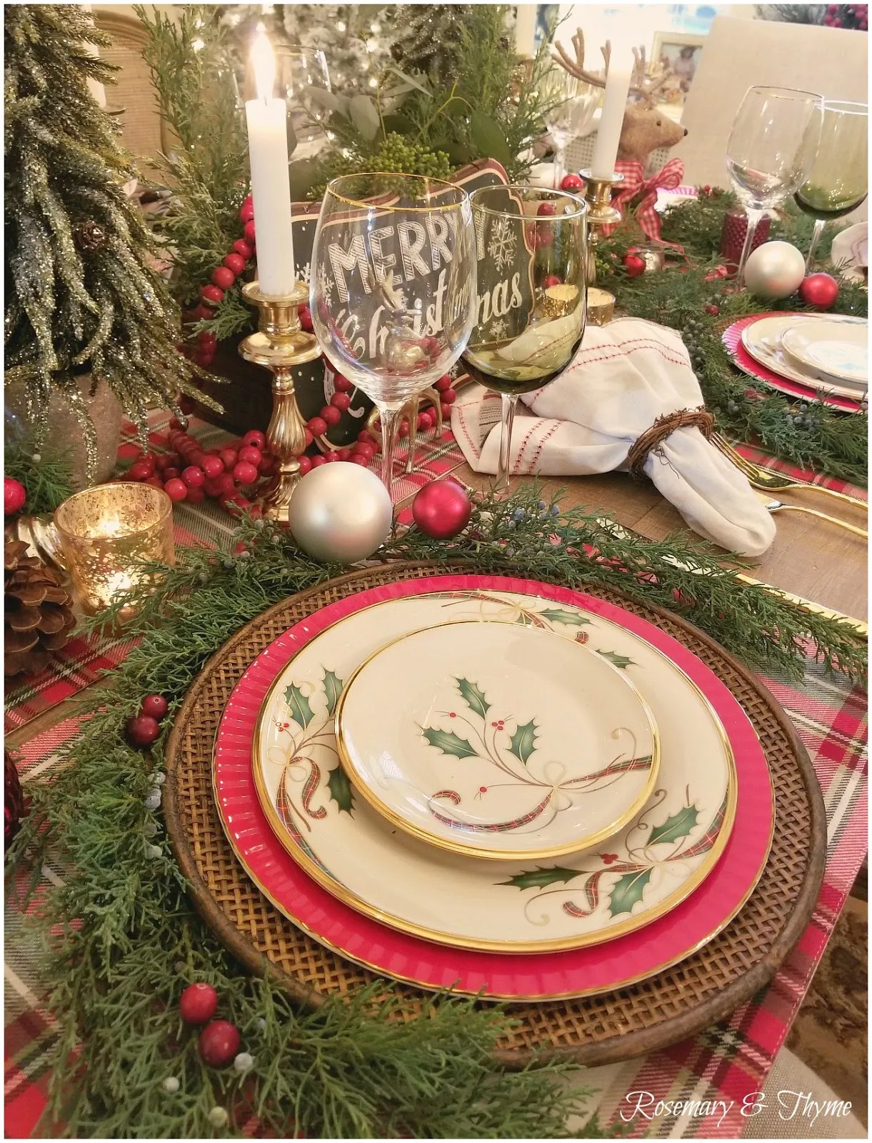 Rosemary & Thyme: Christmas Tablescape Blog Hop: Woodland Christmas