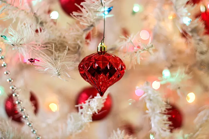 Royalty-Free photo: Close-up of Christmas Decoration Hanging on Tree | PickPik