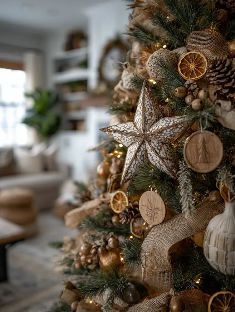 ✨ Rustic Elegance: Bringing Earthy Touches to Your Christmas Tree