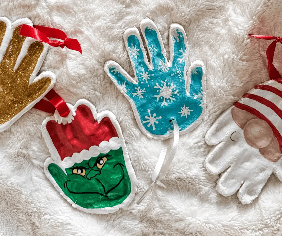 Salt Dough Baby Hand Ornament Salt Dough Baby Footprint Ornaments