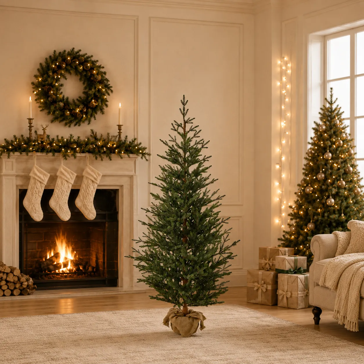 Sapling Spruce Burlap Tree Unlit – The Christmas Palace