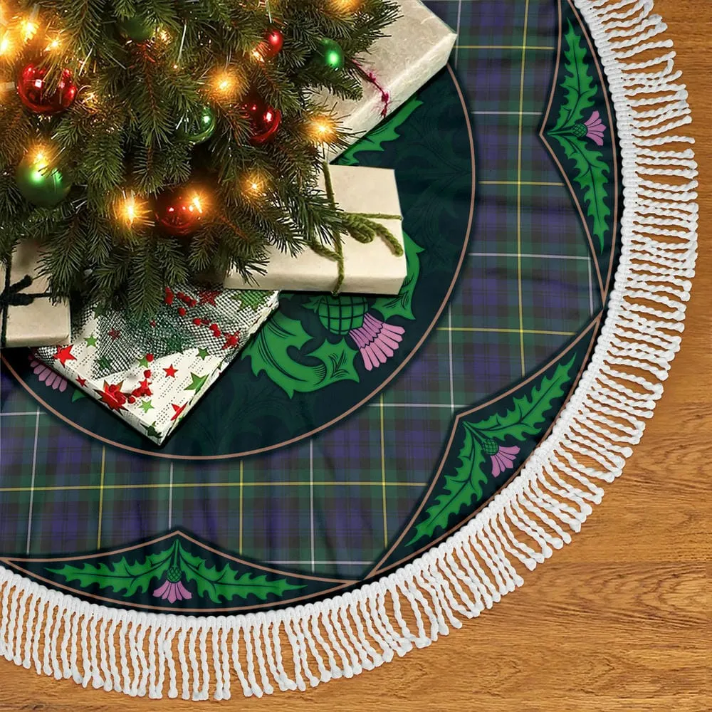 Scottish Campbell Argyll Modern Tartan Christmas Tree Skirt Old Scottish Thistle Flower Tartanplaid.co – Tartan Plaid