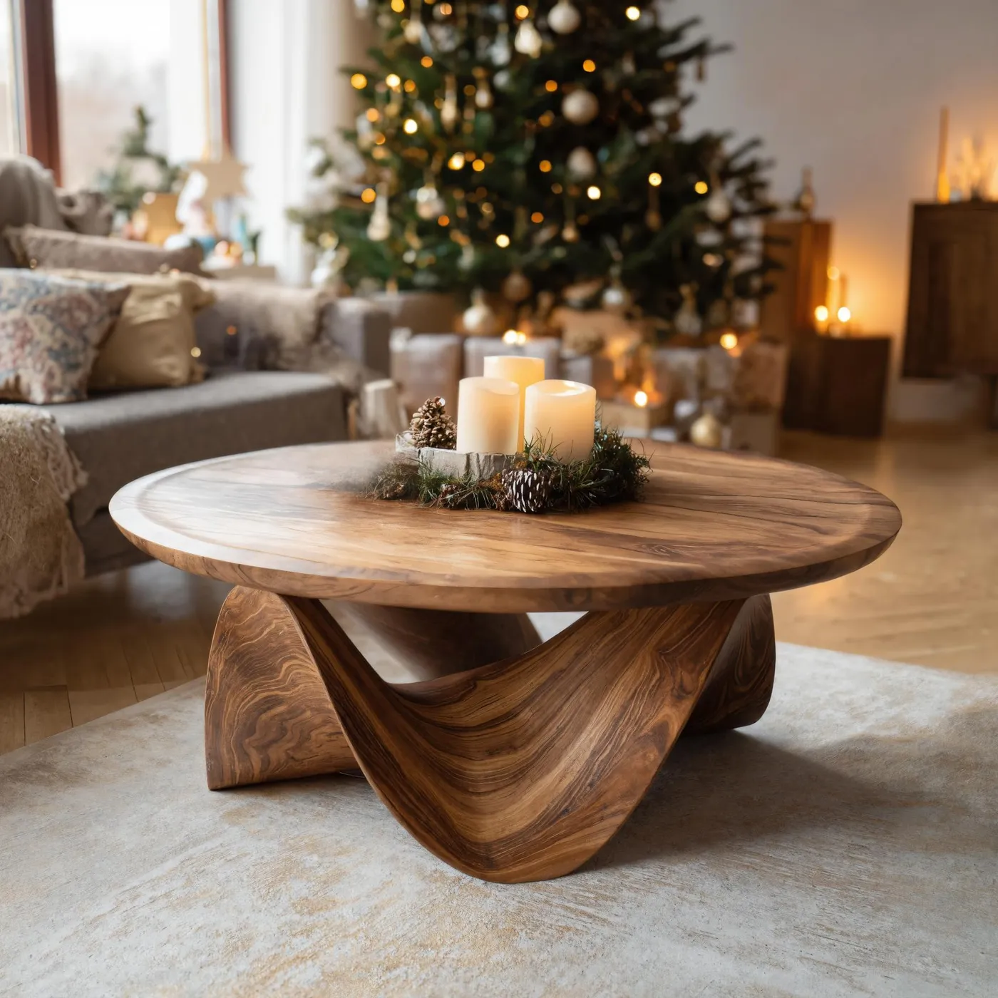 See deals & similar results for Handcrafted Sculptural Round Coffee Table  for Holiday Decor | Dupe.com