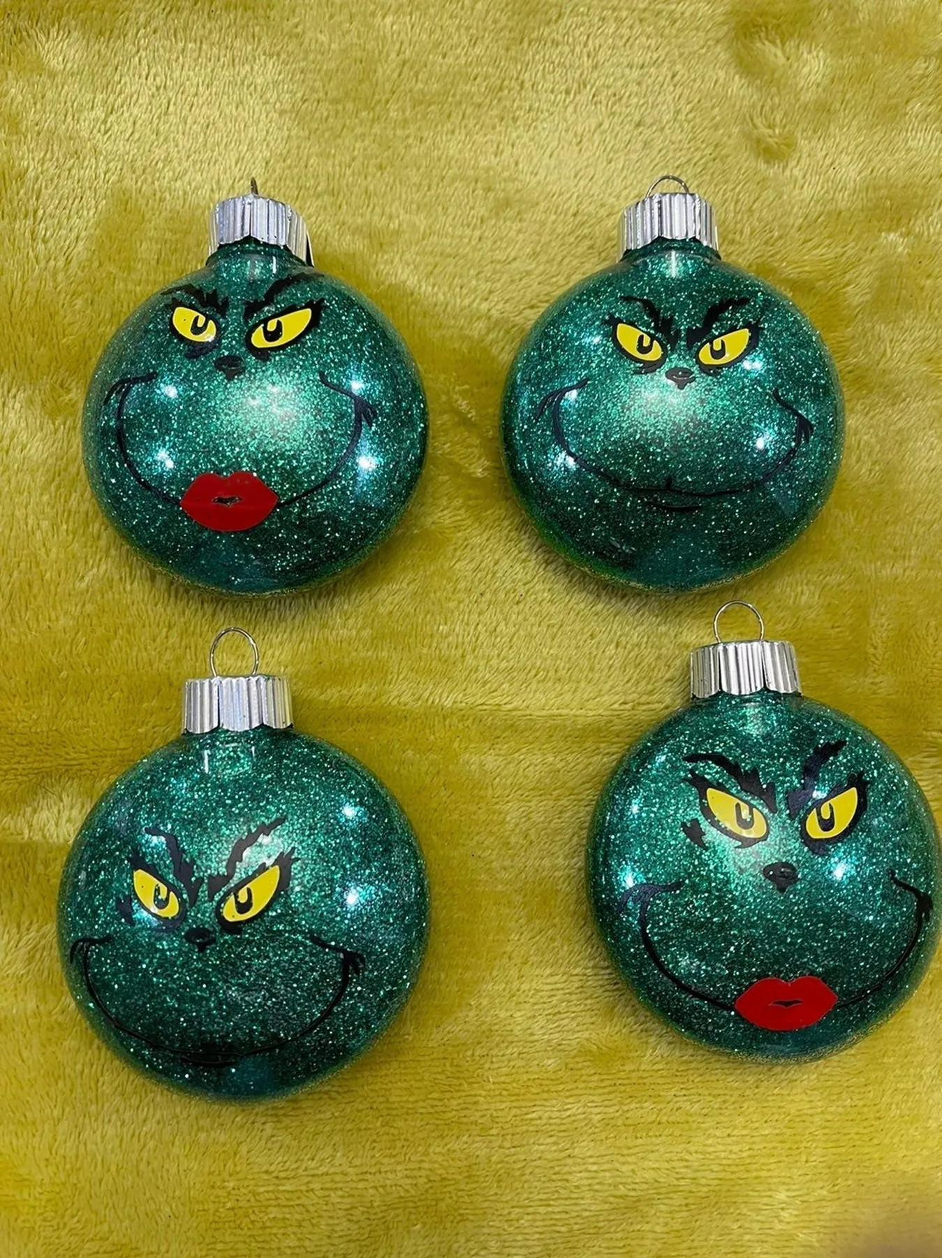 Set of 4 Grinch ornament Handmade New | Mercari