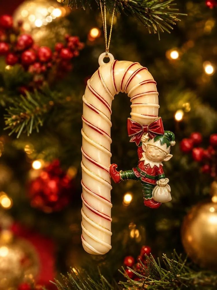 Silicone Mold, Christmas Elf Candy Cane Silicone Craft Mold, Striped Curved  Candy Cane With Small Gift Bag, Elf Shaped Aromatherapy Candle Wax Resin  Clay Soap Craft, Winter Christmas Tree Pendant ..