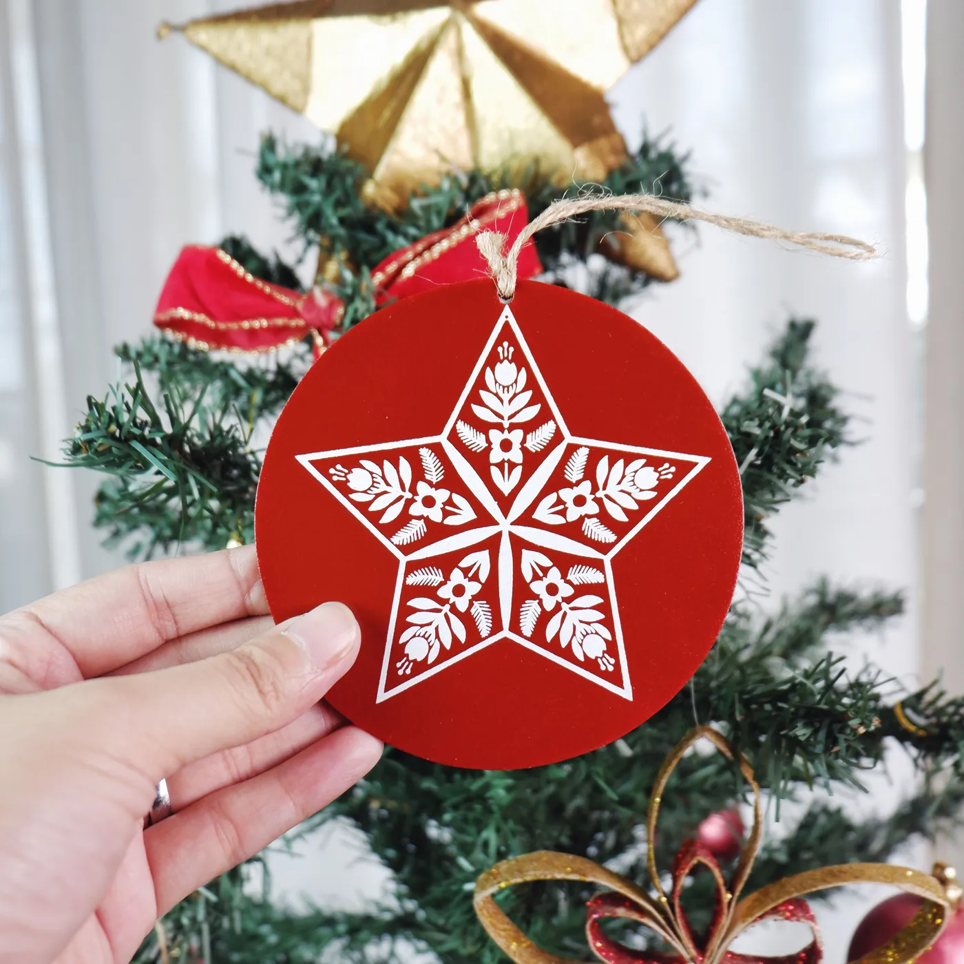 Silkscreen Ornaments | Original Round Christmas Ornaments | papemelroti