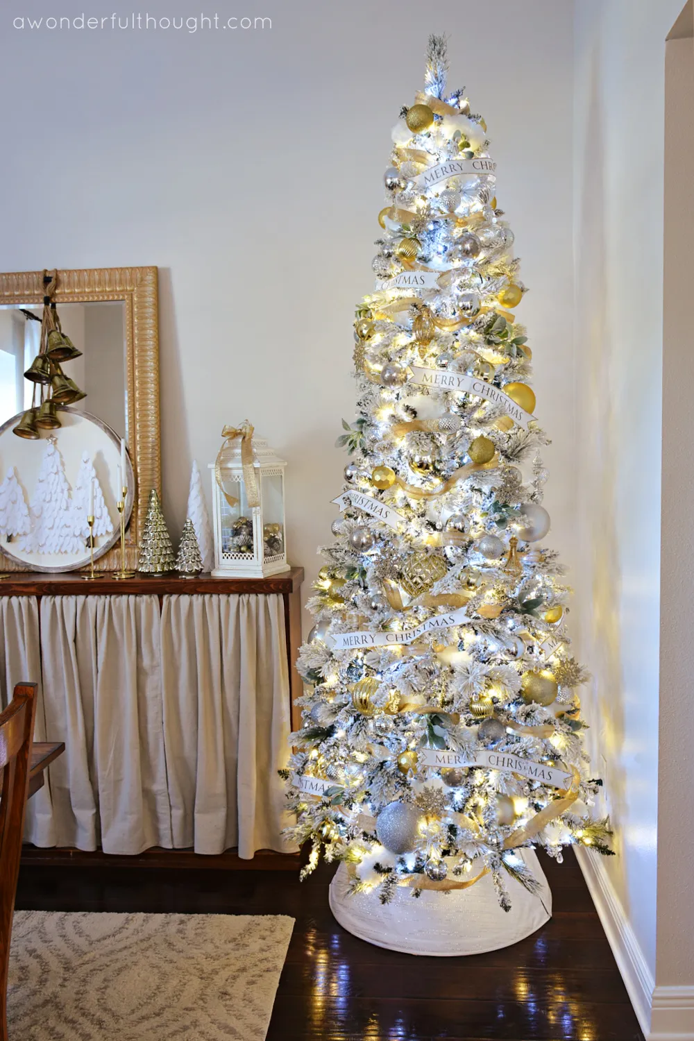 Silver and Gold Christmas Tree - A Wonderful Thought
