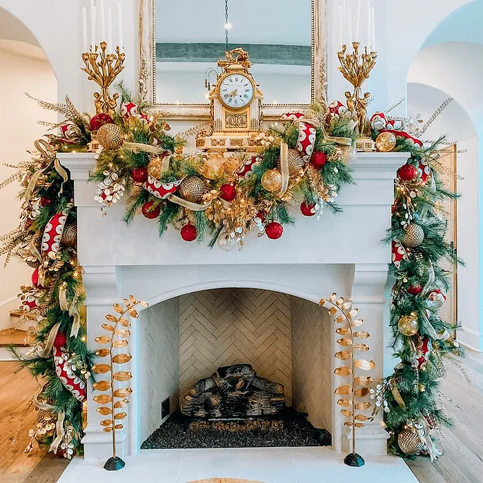 Simple Mantel Garland For Christmas Christmas Fireplace Decor: 10 Fireplace  Decor Ideas For Christmas
