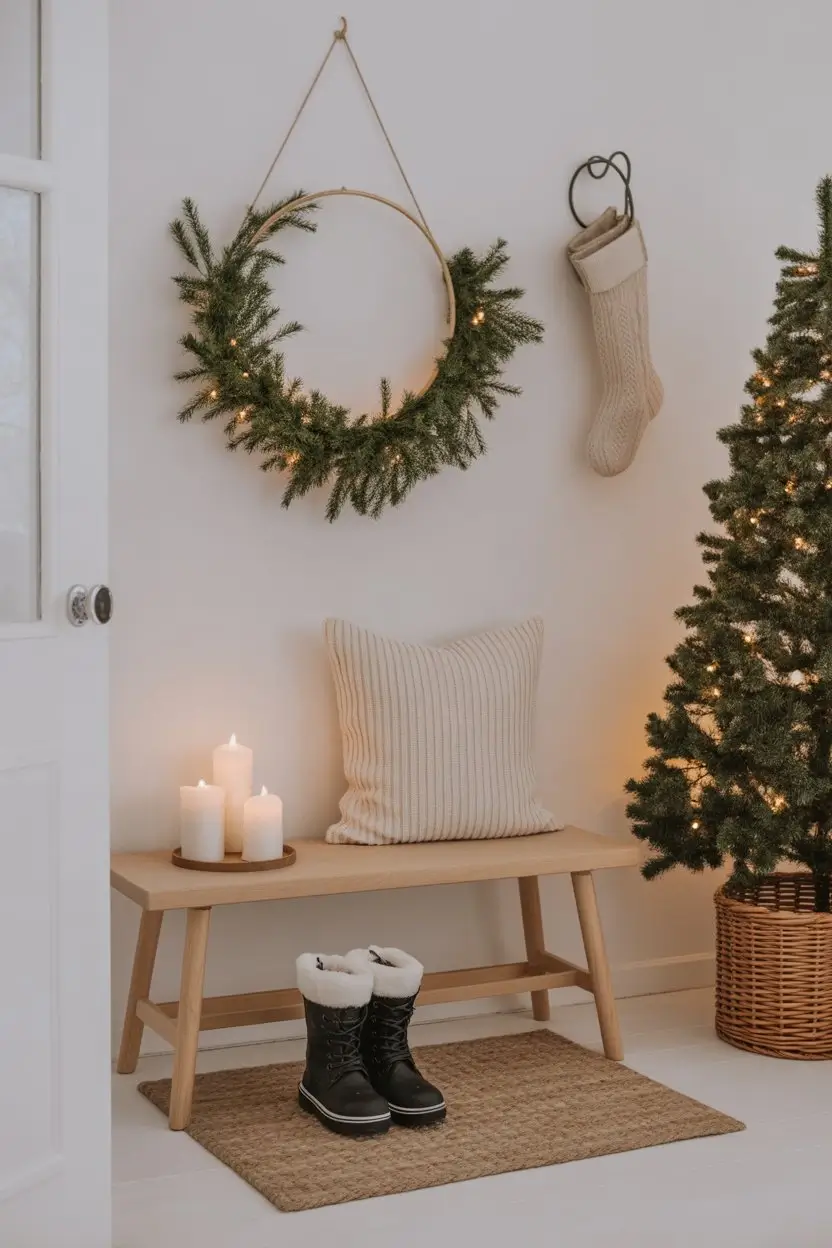 Small Entryway Christmas Decor Ideas: 15 Festive Ways to Transform Your Space - Luxe Home Decors