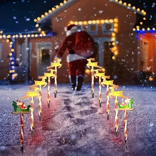Solar Christmas Pathway Lights Outdoor Decorations - Santa Claus & Reindeer  Edition at ₹ 420/piece in Faridabad